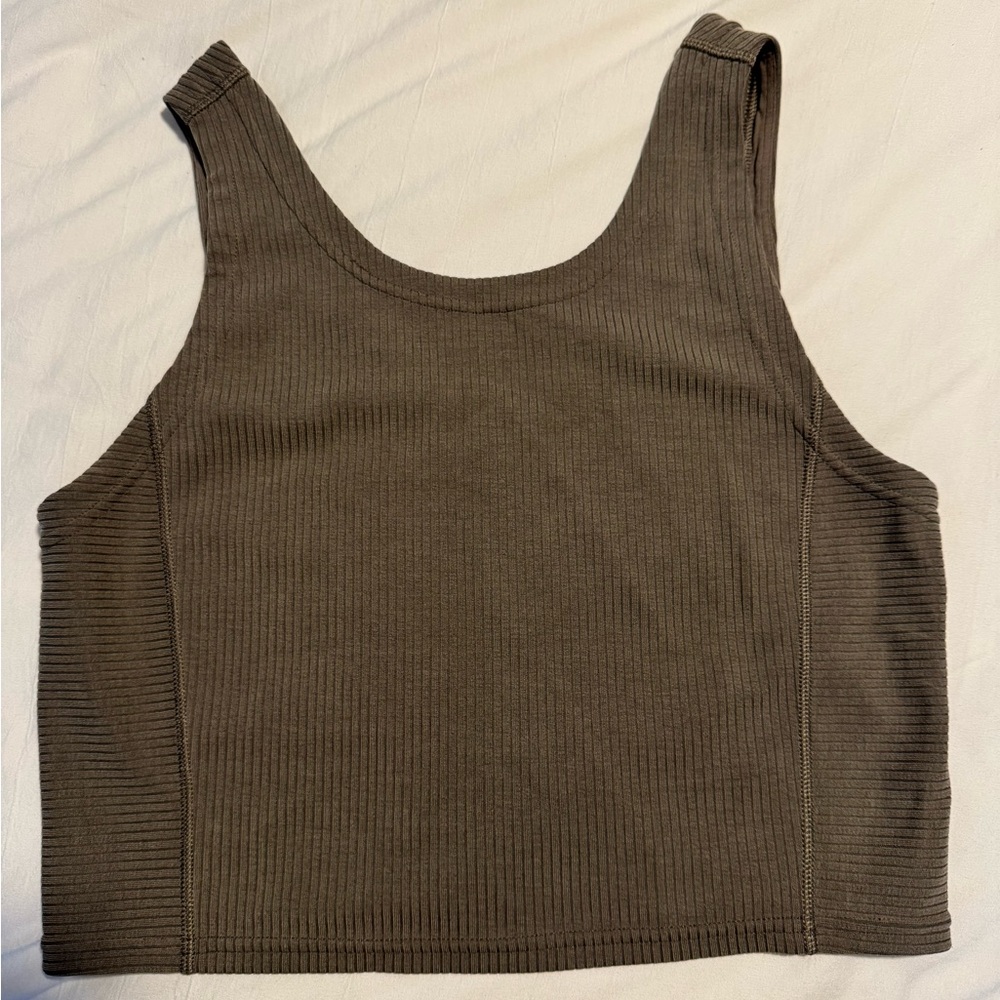 lululemon athletica Ribbed Brown Tank Top